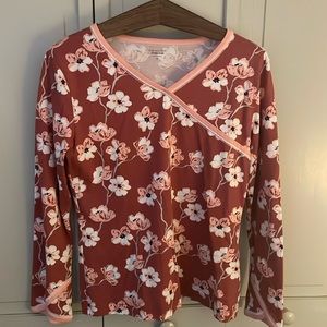 Garnet Hill Floral Pajamas XS